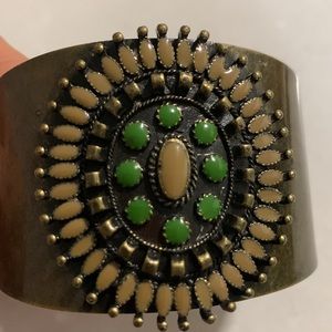 BRASS Tone Cuff Bracelet w 2” l 3”